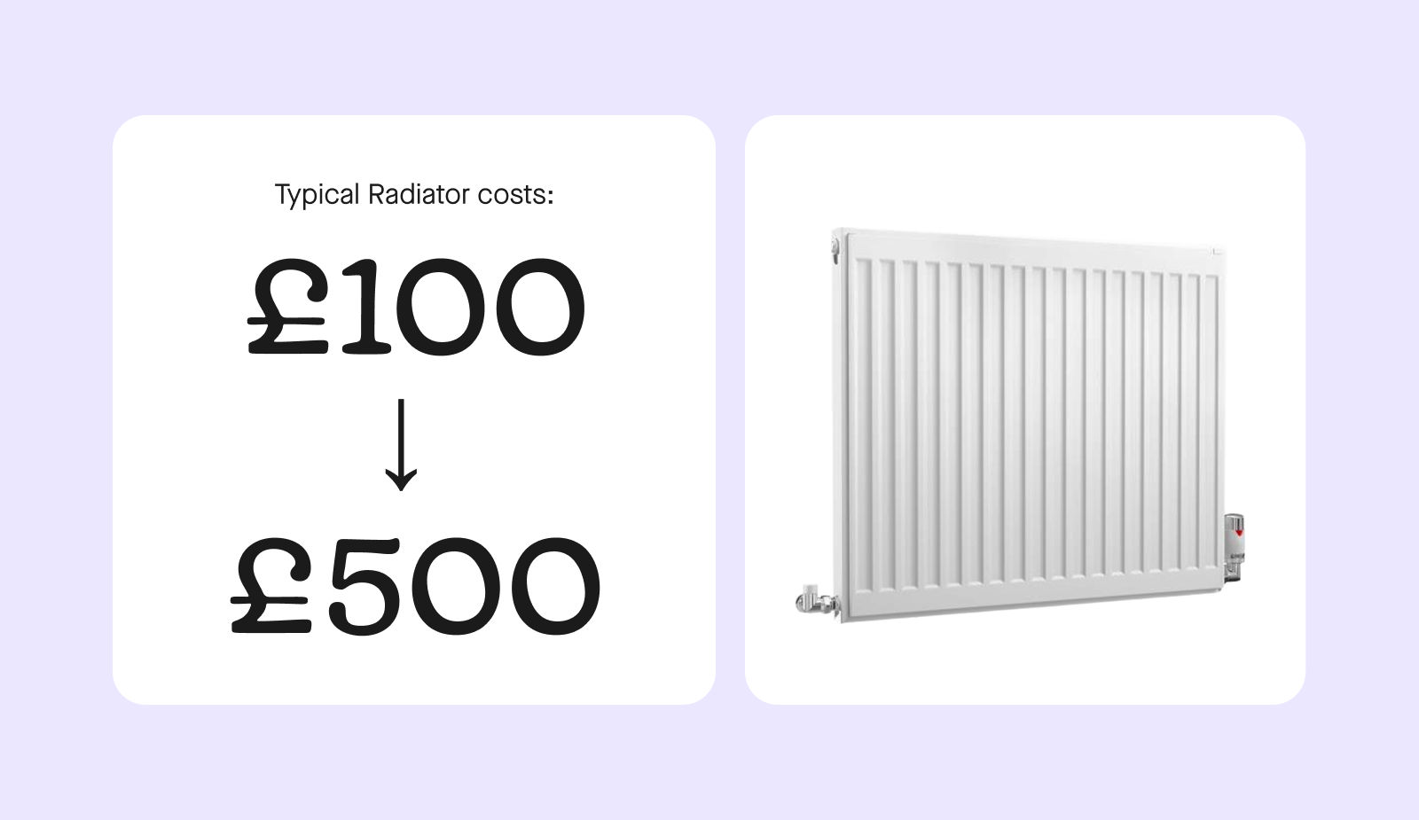 Typical radiator costs